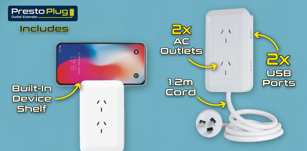 Presto Plug Power Outlet Relocator
